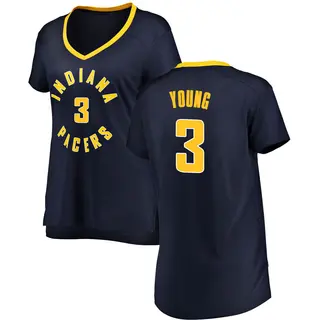 Indiana Pacers Women's Joseph Young Navy Fast Break Jersey - Icon Edition