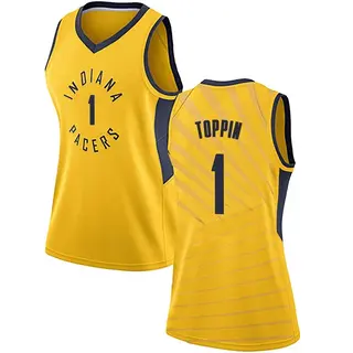 Indiana Pacers Women's Obi Toppin Gold Swingman Jersey - Statement Edition