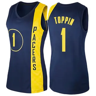 Indiana Pacers Women's Obi Toppin Navy Blue Swingman Jersey - City Edition