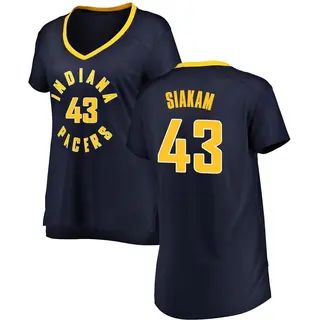 Indiana Pacers Women's Pascal Siakam Navy Fast Break Jersey - Icon Edition