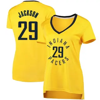 Indiana Pacers Women's Quenton Jackson Gold Fast Break Jersey - Statement Edition