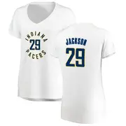 Indiana Pacers Women's Quenton Jackson White Fast Break Jersey - Association Edition