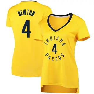 Indiana Pacers Women's Tristen Newton Gold Fast Break Jersey - Statement Edition