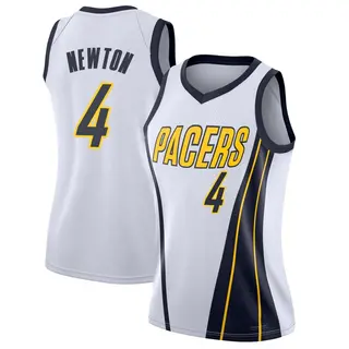 Indiana Pacers Women's Tristen Newton White Swingman 2018/19 Jersey - Earned Edition