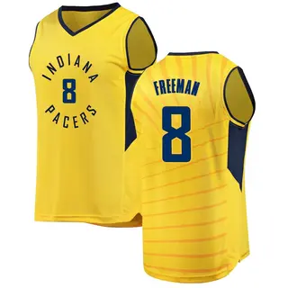 Indiana Pacers Youth Enrique Freeman Gold Fast Break Jersey - Statement Edition