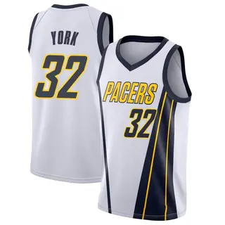 Indiana Pacers Youth Gabe York White Swingman 2018/19 Jersey - Earned Edition