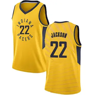 Indiana Pacers Youth Isaiah Jackson Gold Swingman Jersey - Statement Edition