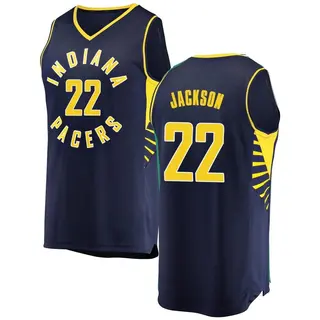 Indiana Pacers Youth Isaiah Jackson Navy Fast Break Jersey - Icon Edition