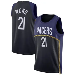 Indiana Pacers Youth Isaiah Wong Blue Swingman 2022/23 City Edition Jersey