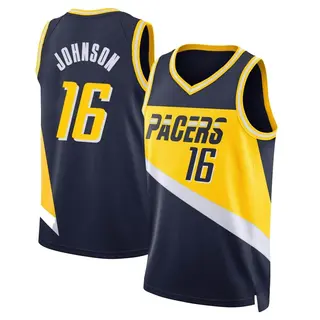 Indiana Pacers Youth James Johnson Navy Swingman 2021/22 City Edition Jersey