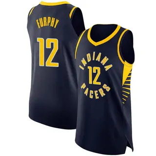 Indiana Pacers Youth Johnny Furphy Navy Authentic Jersey - Icon Edition