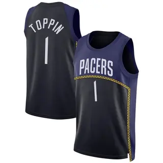 Indiana Pacers Youth Obi Toppin Blue Swingman 2022/23 City Edition Jersey