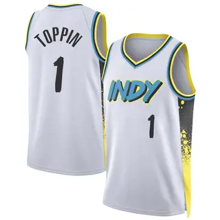 Indiana Pacers Youth Obi Toppin White Swingman 2024/25 City Edition Jersey